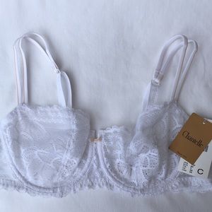 Chantelle Merci Demi Bra. White. 38C. NWT.